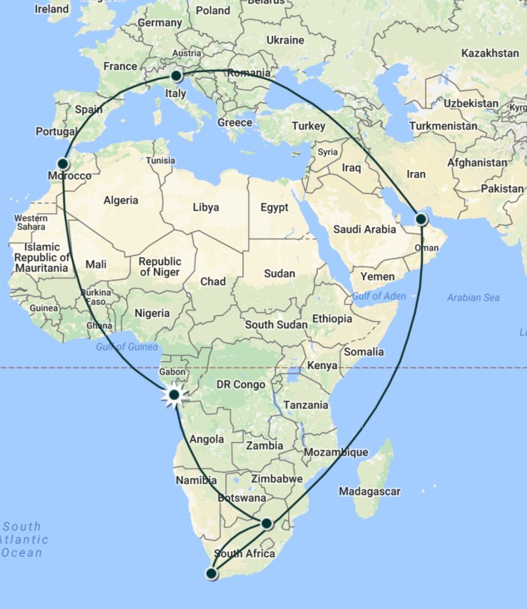 Amazing April flight map